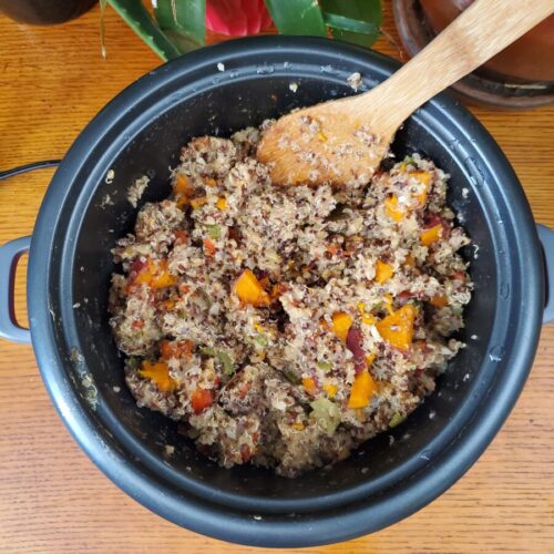 Quinoa w/ Sweet Potatoes & Garden Peppers