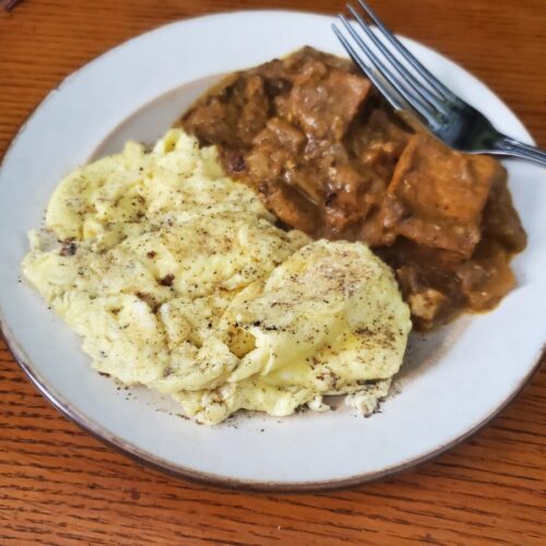 Scrambled Eggs w/ Bengali Curry