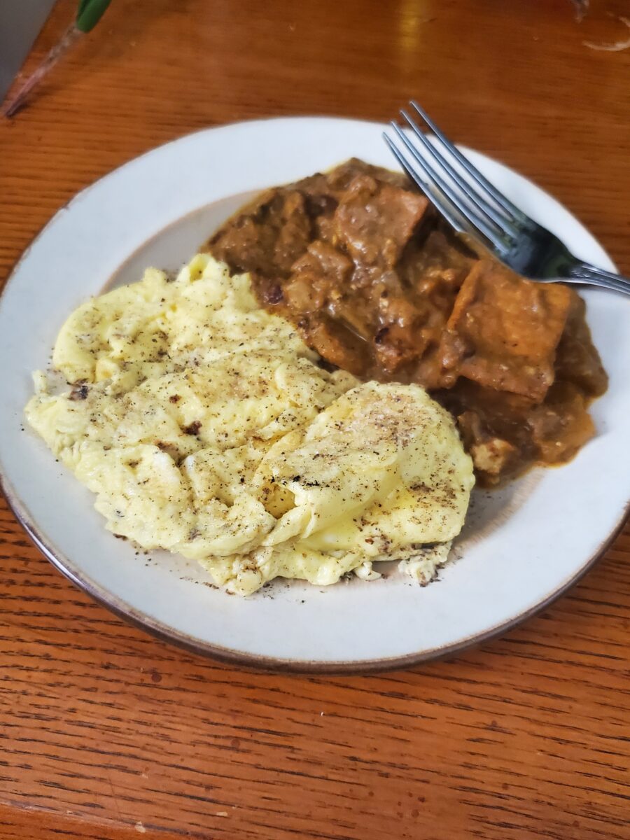 Scrambled Eggs w/ Bengali Curry