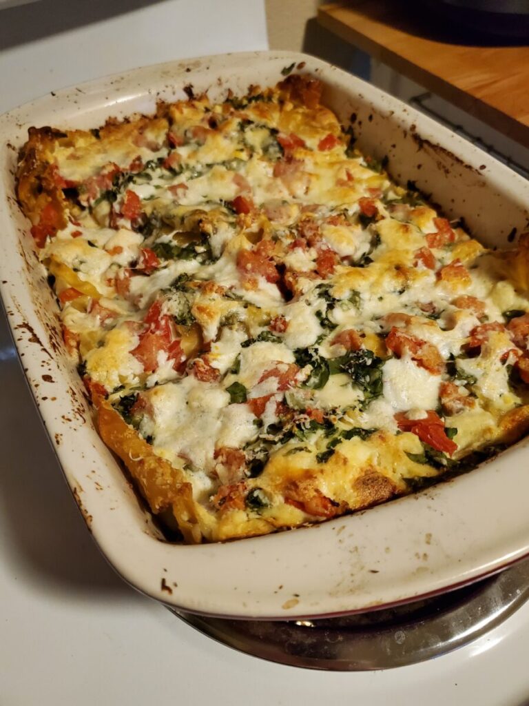 Lasagna w/ Spinach & Tomatoes