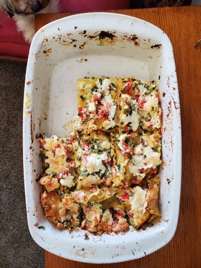 Lasagna w/ Spinach & Tomatoes