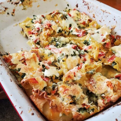 Lasagna w/ Spinach & Tomatoes