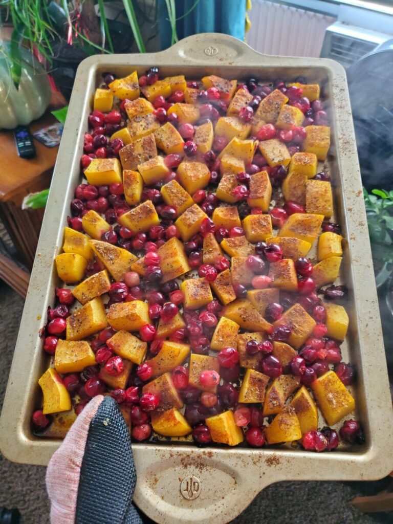 Curry w/ Roasted Pumpkin & Cranberries