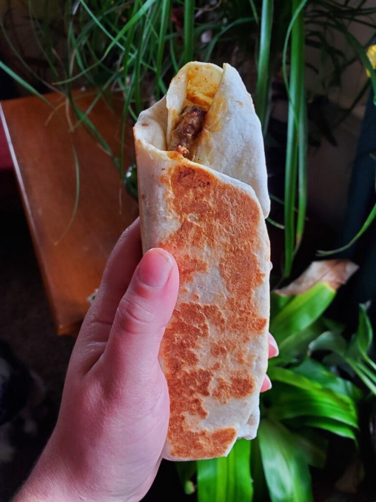 Burrito w/ Roasted Pumpkin & Cranberry Curry