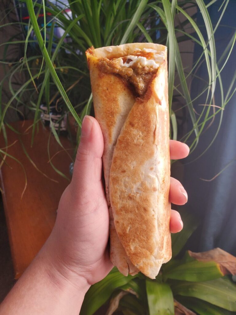 Burrito w/ Roasted Pumpkin & Cranberry Curry