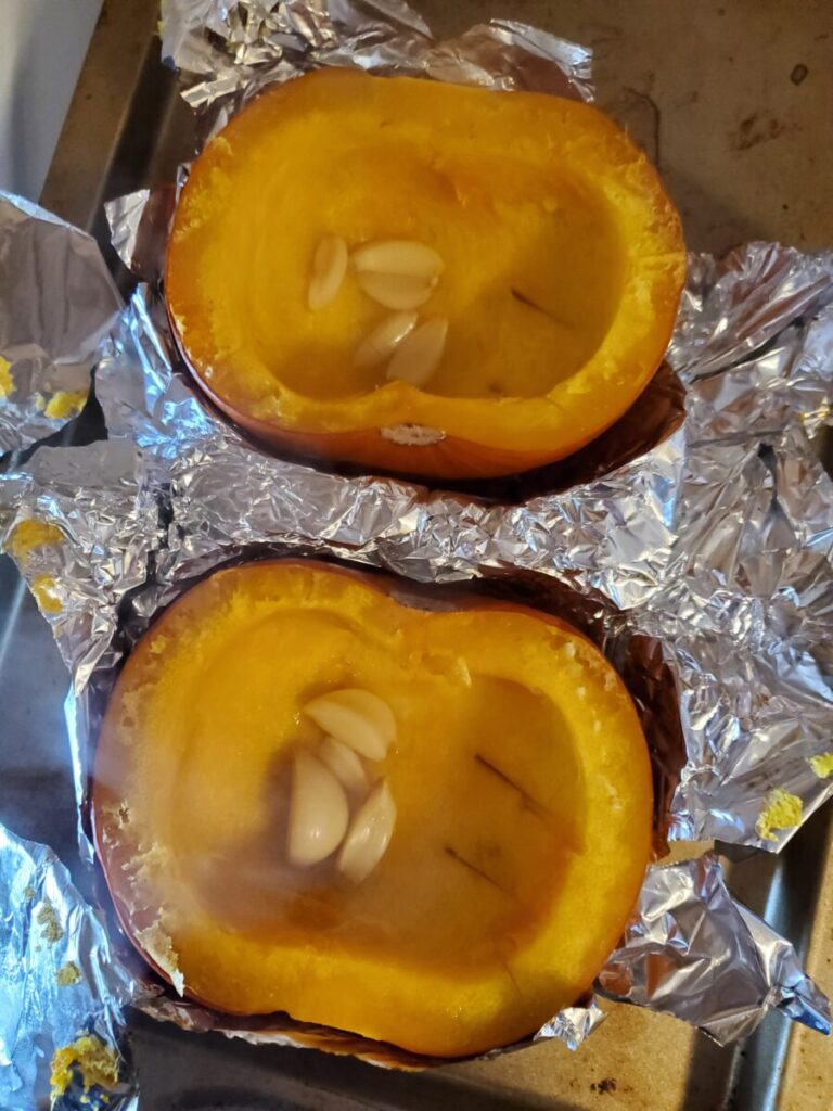Roasted Pie Pumpkin w/ Garlic - Catfish Out of Water