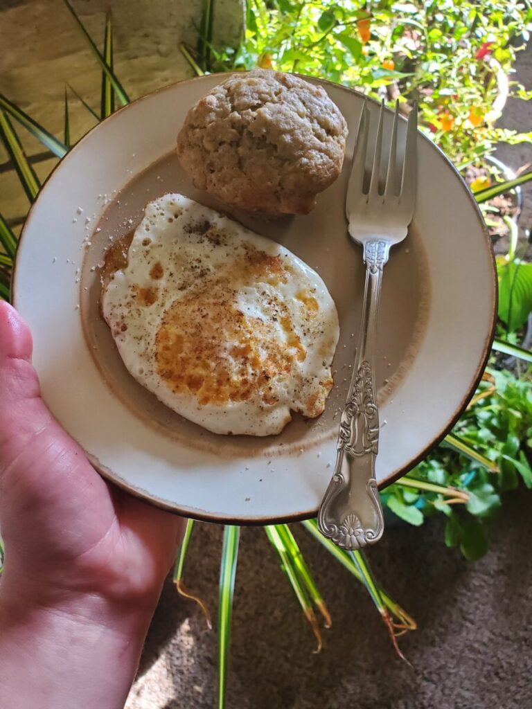 Eggs w/ Banana Nut Muffins