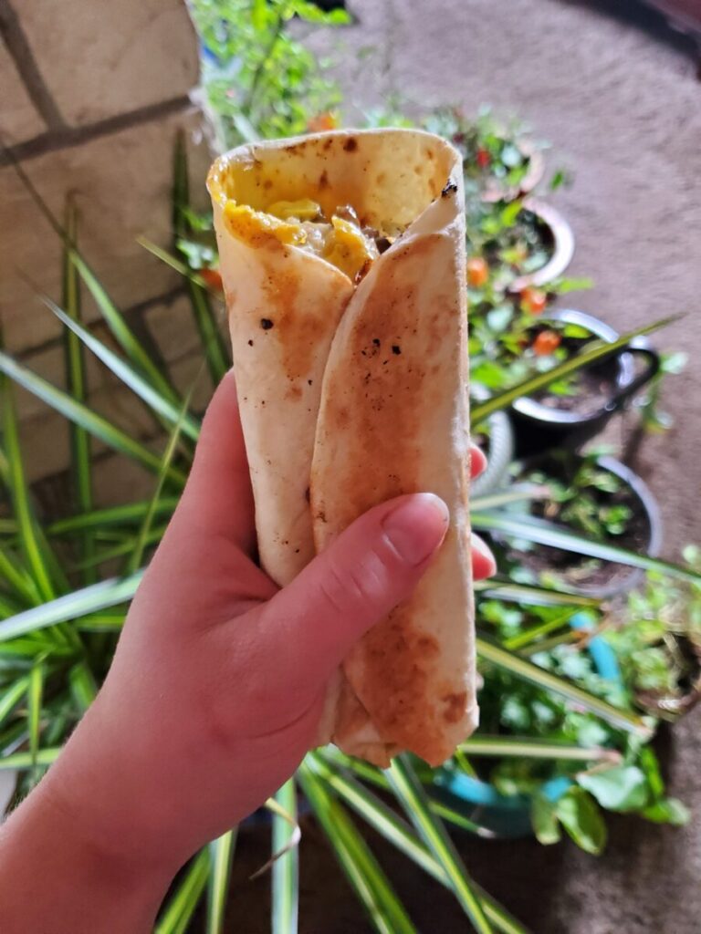 Burrito w/ Pumpkin Lentils & Runny Egg