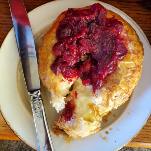 Baked Brie & Sugar-free Cranberry Sauce