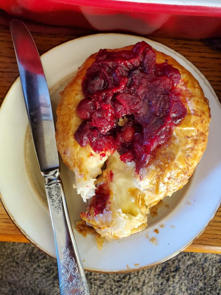 Baked Brie & Sugar-free Cranberry Sauce