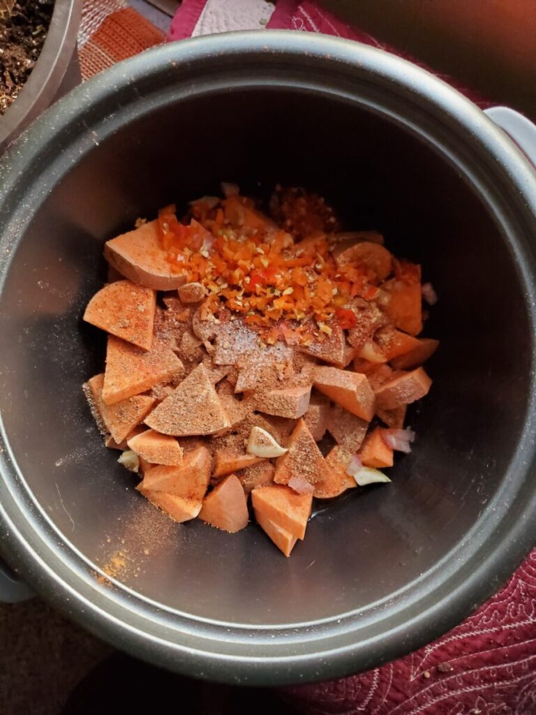 Lentils w/ Sweet Potatoes & Habaneros