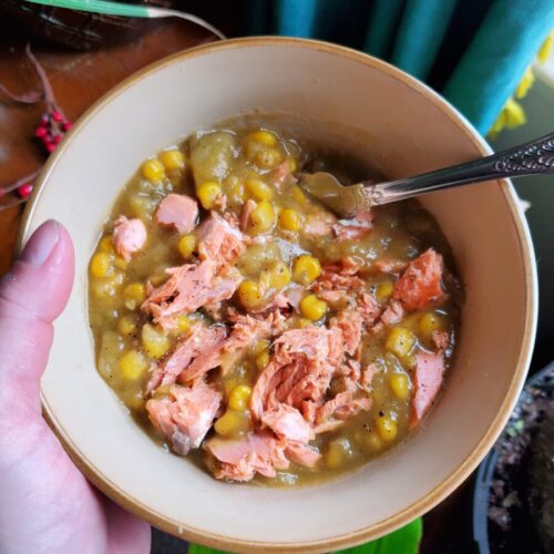 Salmon Chowder w/ Corn & Potatoes