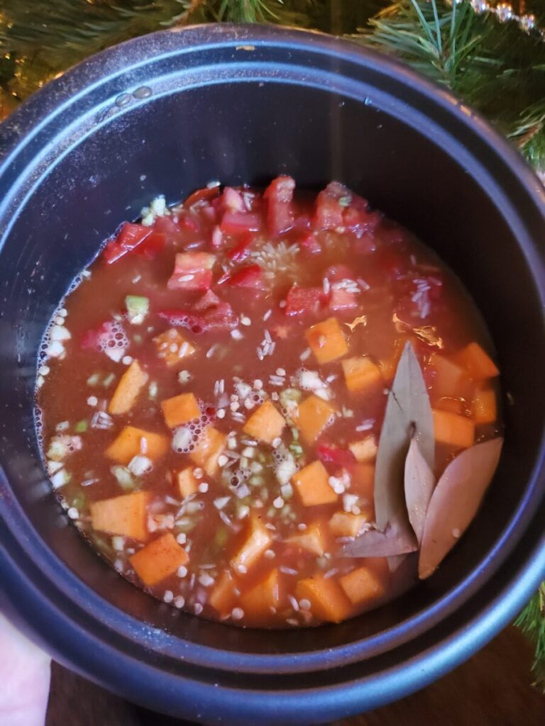 Brown Rice w/ Pumpkin & Tomatoes