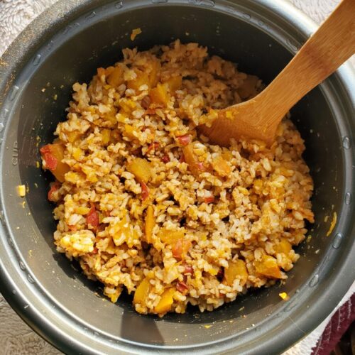 Brown Rice w/ Pumpkin & Tomatoes