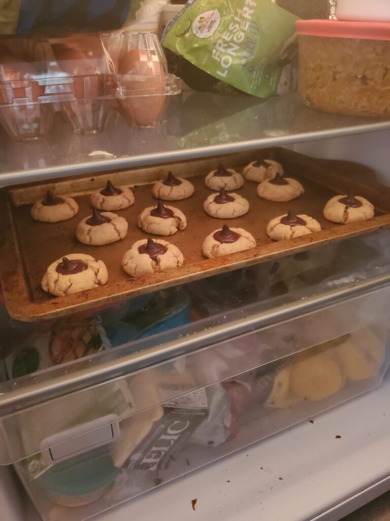 Peanut Butter Blossoms w/ Peppermint Kisses