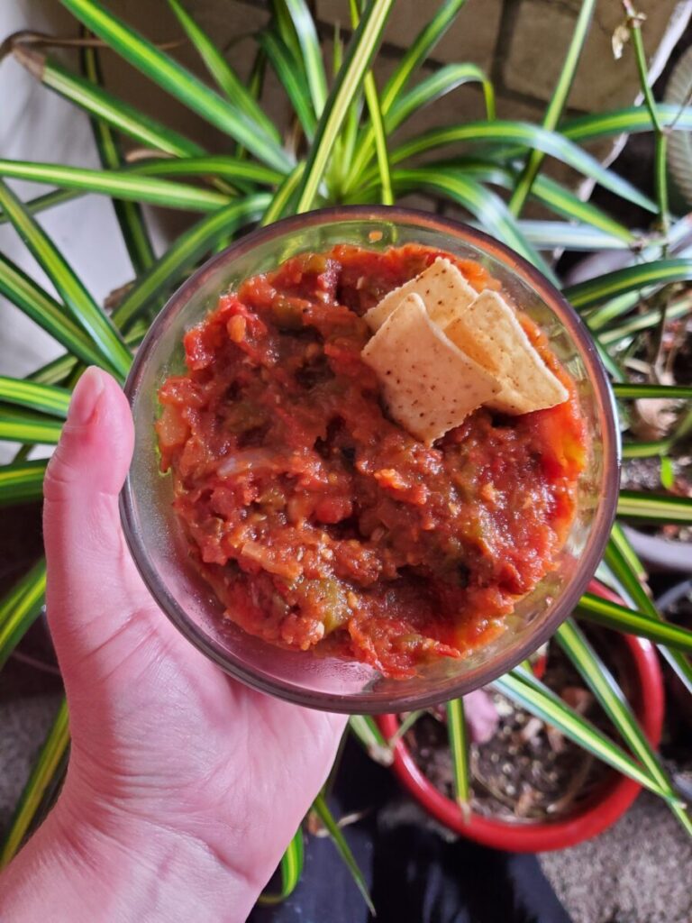 Salsa w/ Roasted Tomatoes & Bell Peppers