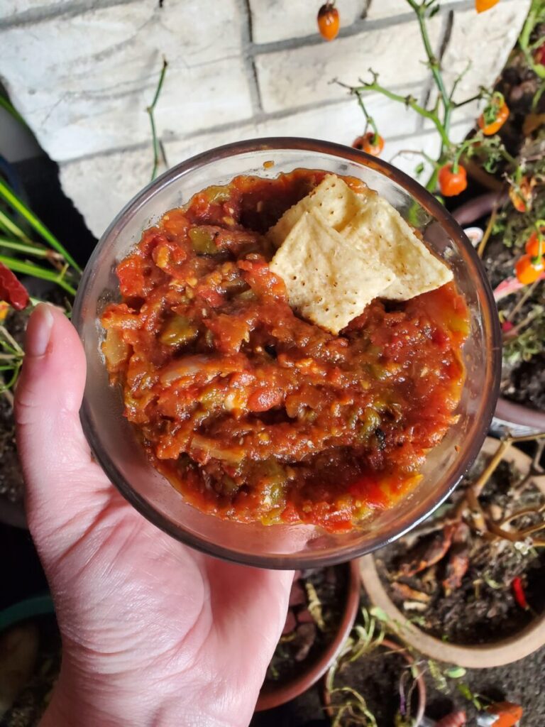 Salsa w/ Roasted Tomatoes & Bell Peppers