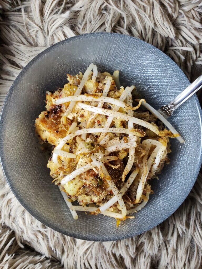 Quinoa w/ Ginger, Tofu, & Sprouts