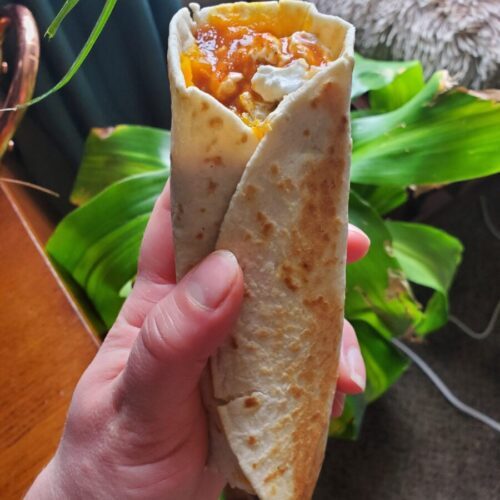 Burrito w/ Quinoa, Calabaza Squash, & Tofu