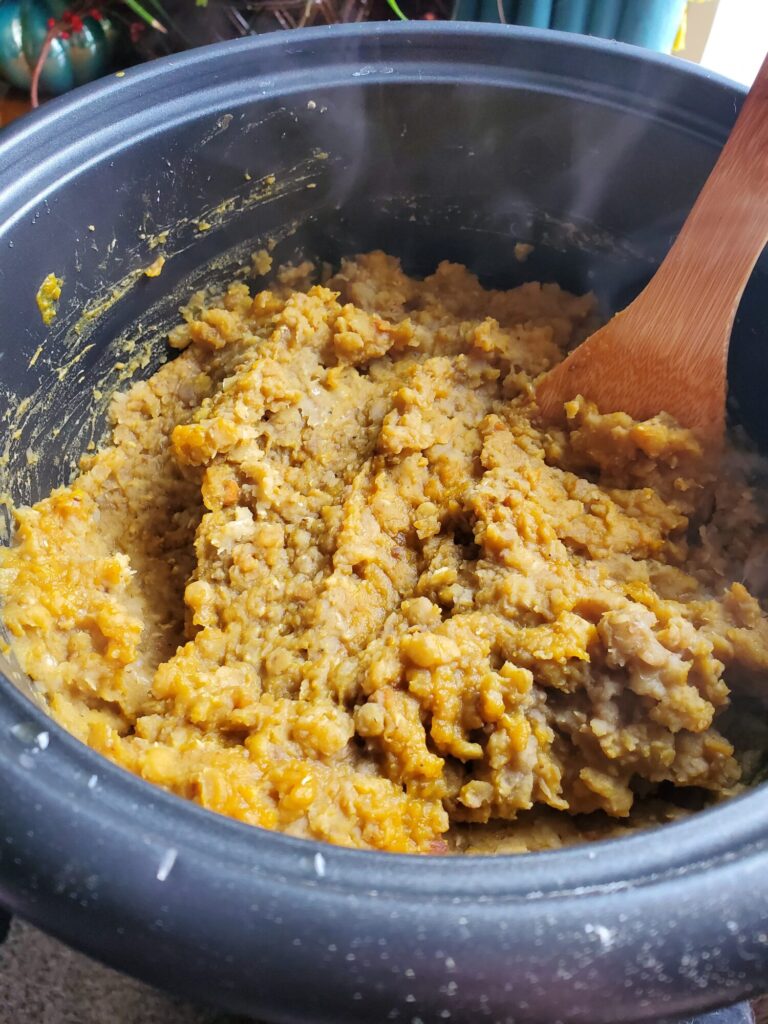 Lentils w/ Calabaza Squash & Coconut Oil