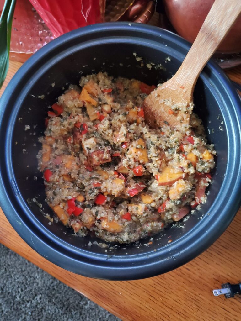Quinoa w/ Bell Peppers, Spinach, & Ginger
