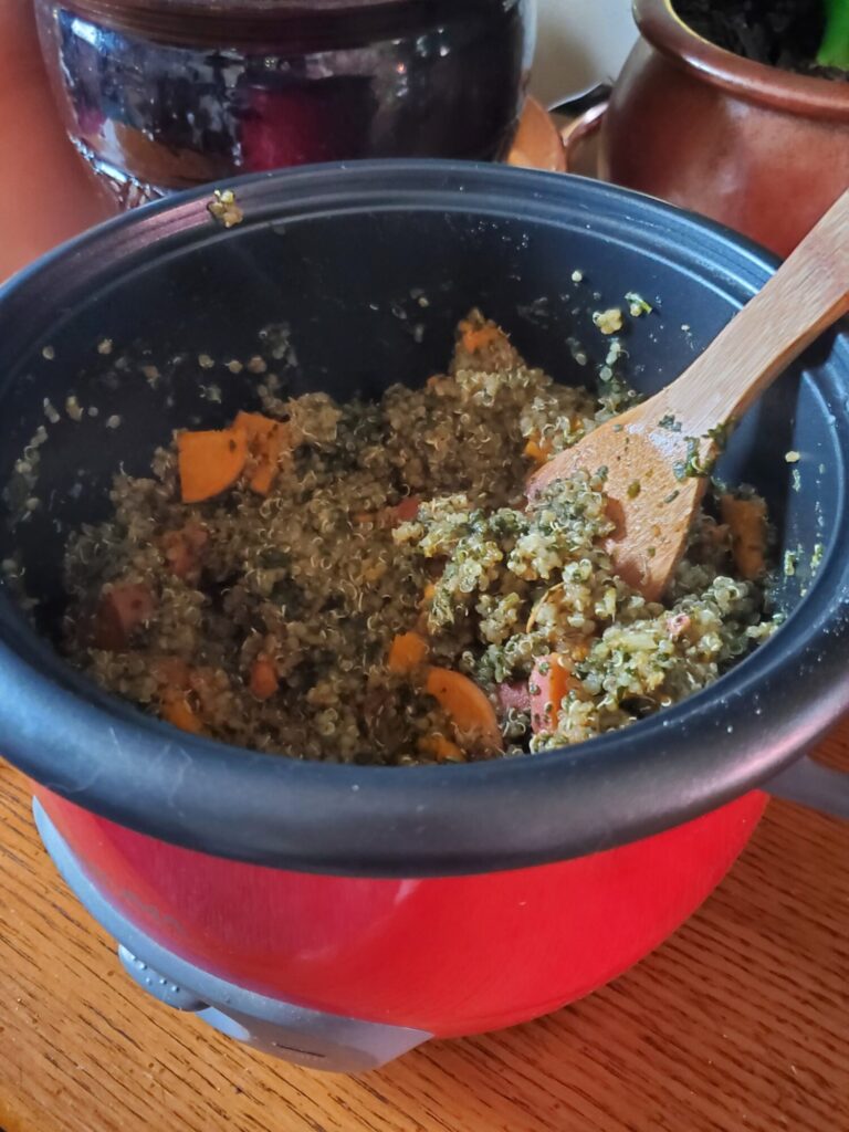 Quinoa w/ Spinach & Yams