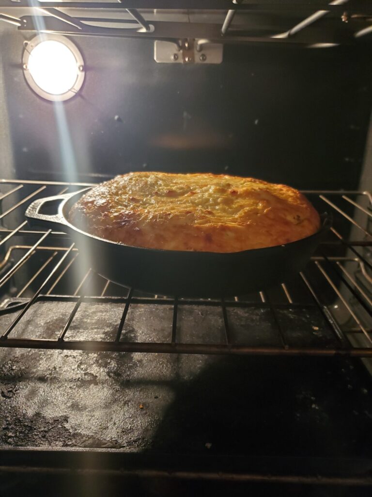 Quiche w/ Greek Yogurt, Spinach, & Blue Cheese