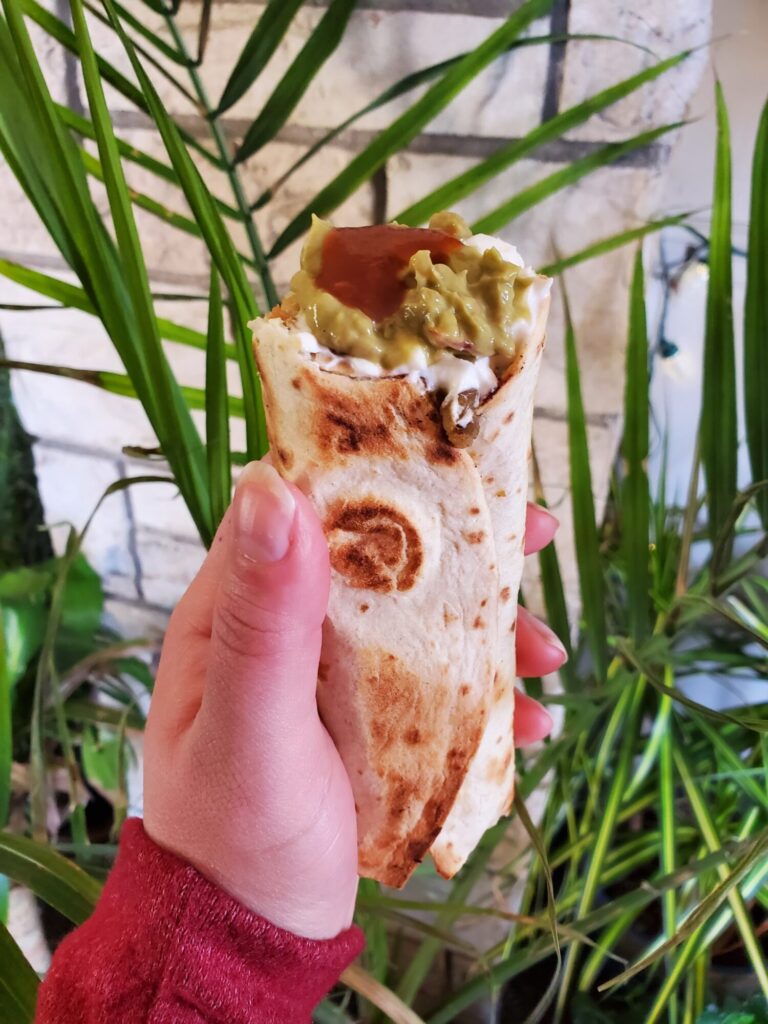 Burrito w/ Brussel Sprout & Tomato Curry