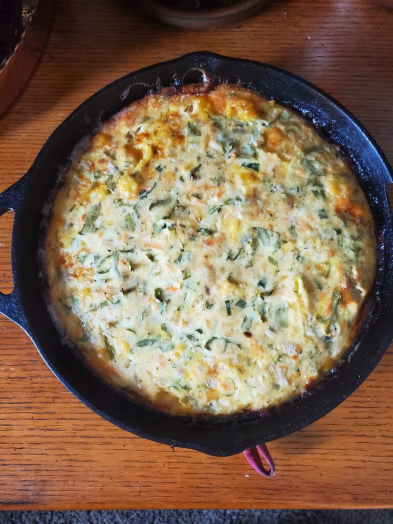 Quiche w/ Salmon & Spinach