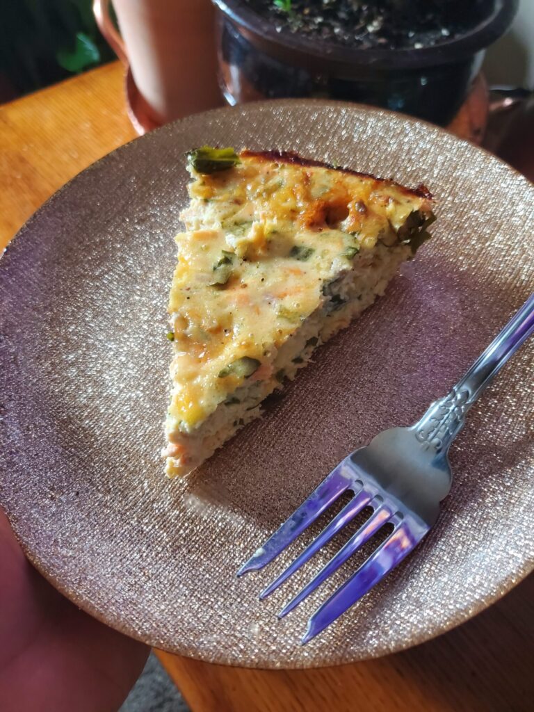 Quiche w/ Salmon & Spinach