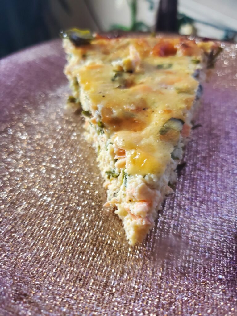 Quiche w/ Salmon & Spinach