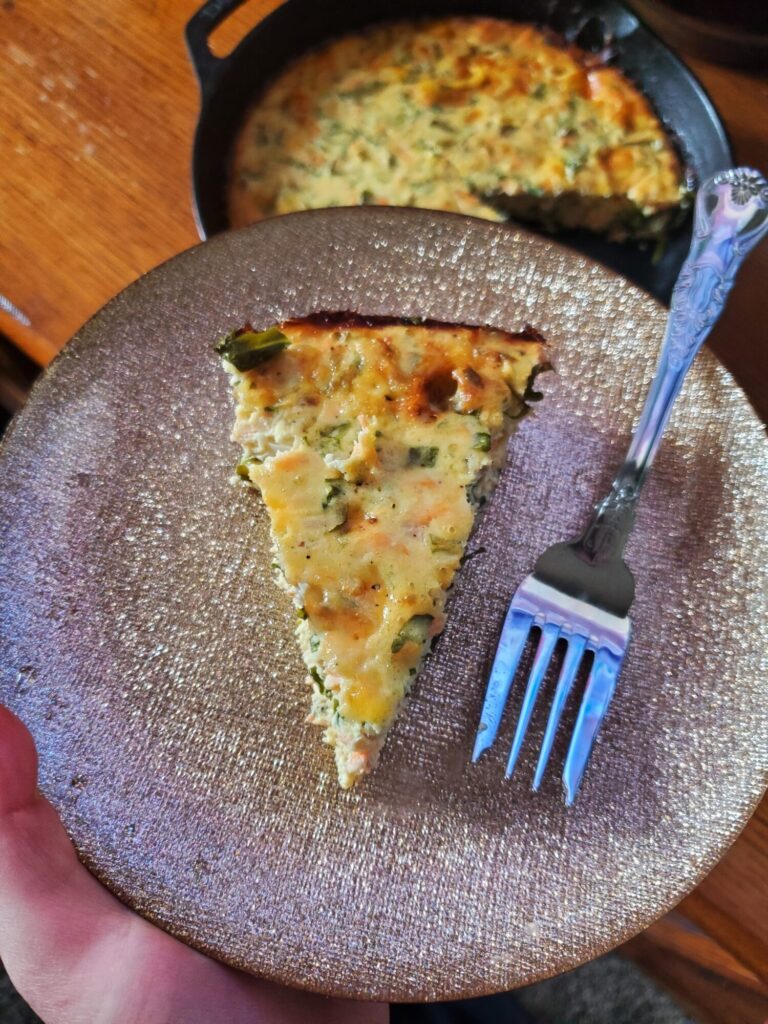 Quiche w/ Salmon & Spinach