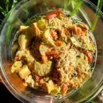 Salad w/ Vermicelli, Kohlrabi, & Avocado