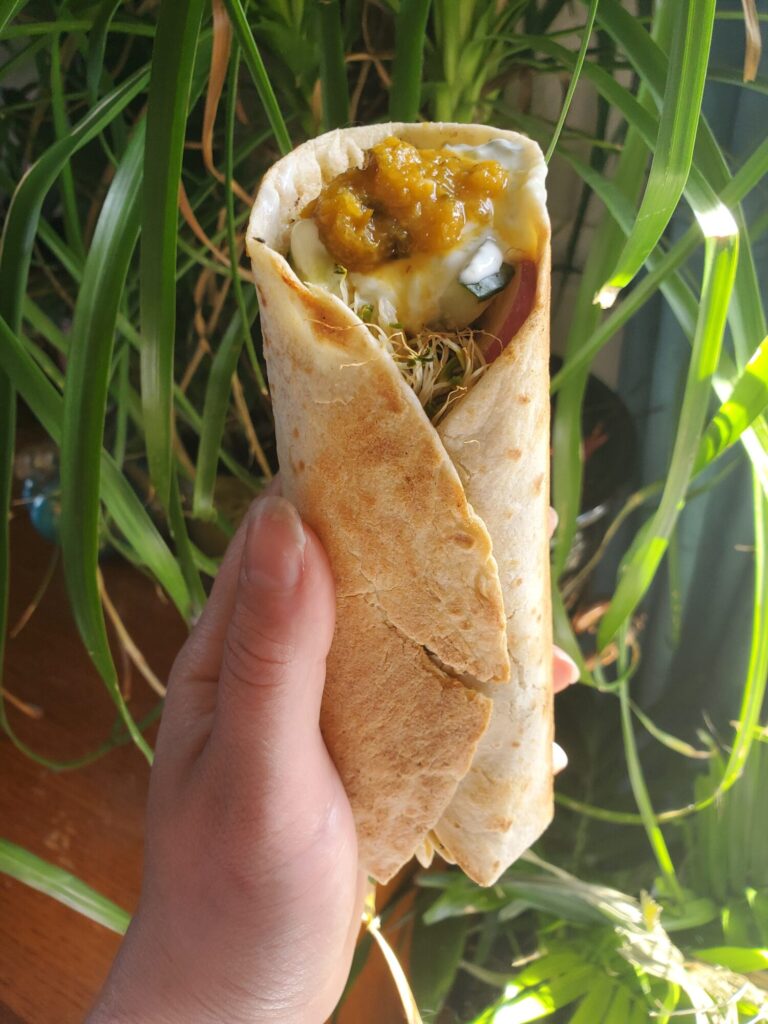 Burrito w/ Falafel, Hummus, & Tzatziki