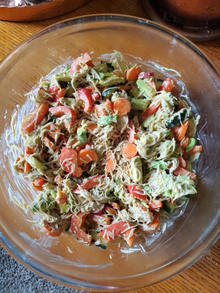 Salad w/ Vermicelli, Radish, & Sprouts