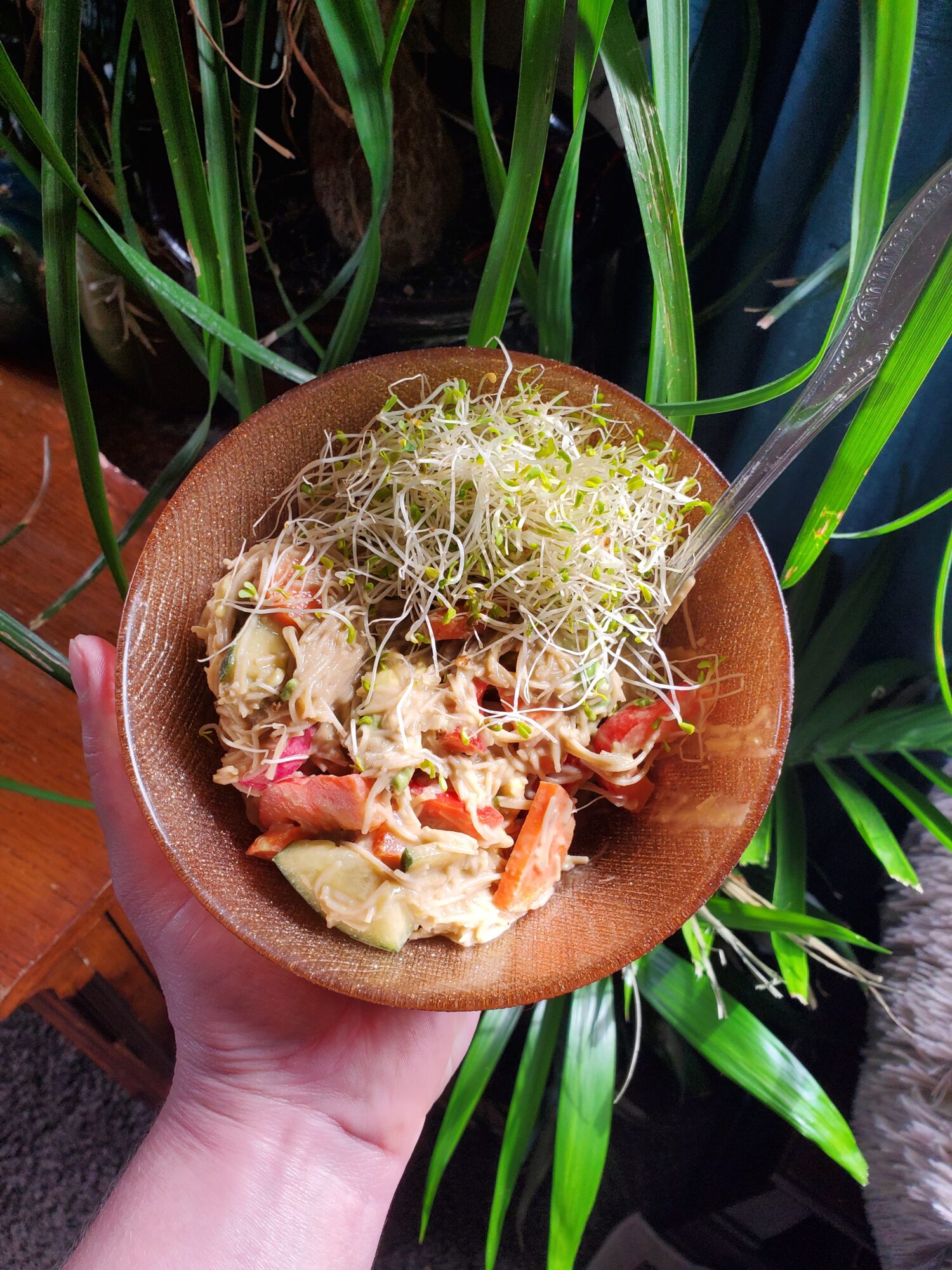 Salad w/ Vermicelli, Radish, & Sprouts