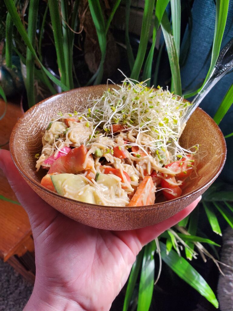 Salad w/ Vermicelli, Radish, & Sprouts