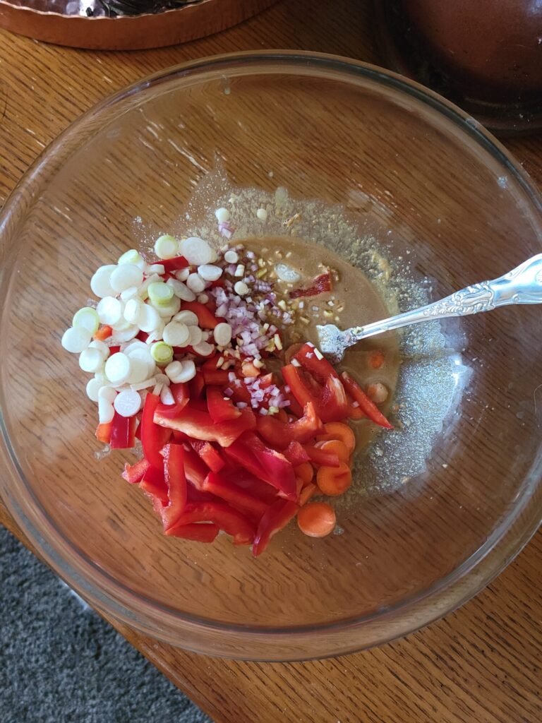 Salad w/ Vermicelli, Bell Peppers, & Peanuts