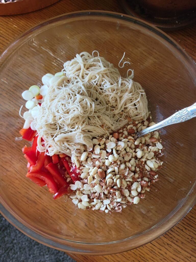 Salad w/ Vermicelli, Bell Peppers, & Peanuts