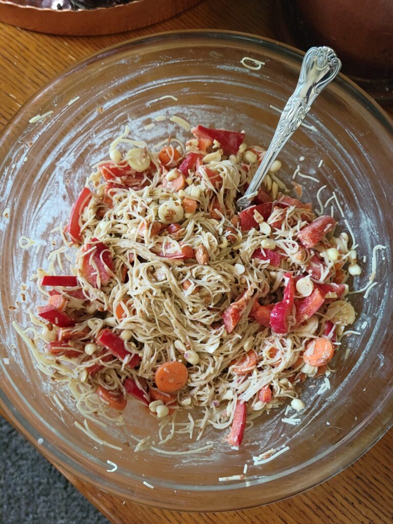 Salad w/ Vermicelli, Bell Peppers, & Peanuts
