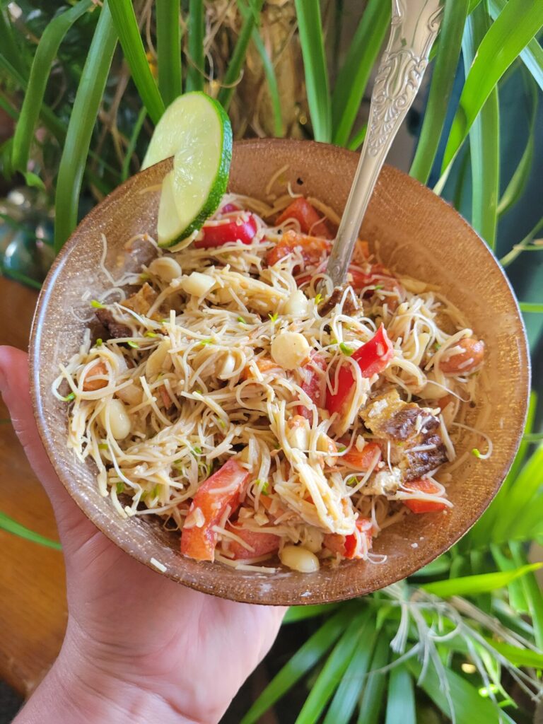 Salad w/ Vermicelli, Bell Peppers, & Peanuts