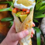 Burrito w/ Yellow Squash, Lettuce, & Avocado