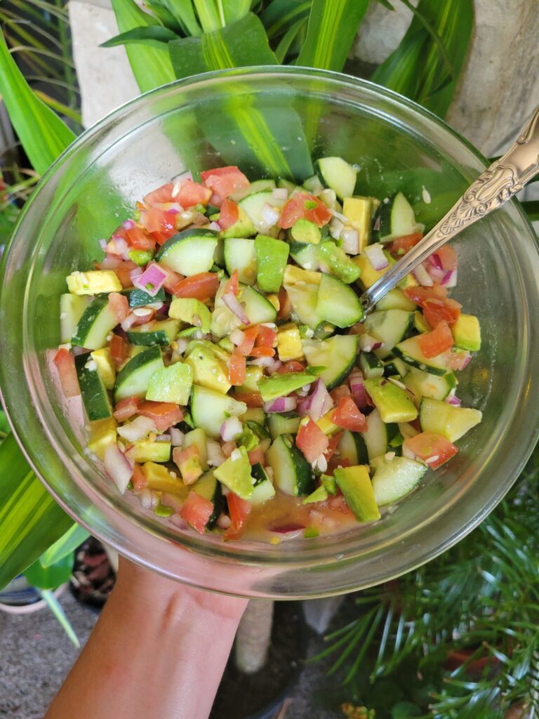Salsa w/ Avocado, Cucumber, & Tomatoes