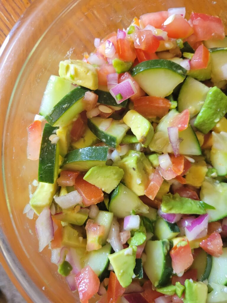 Salsa w/ Avocado, Cucumber, & Tomatoes