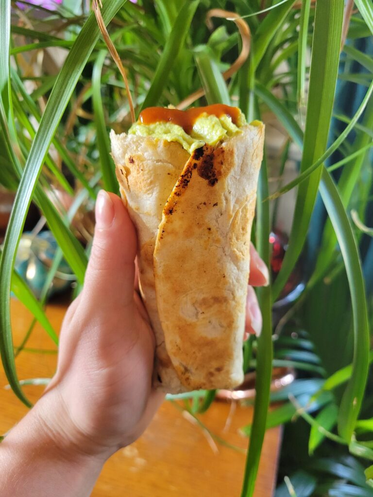 Burrito w/ Blackened Tilapia & Avocado Salsa