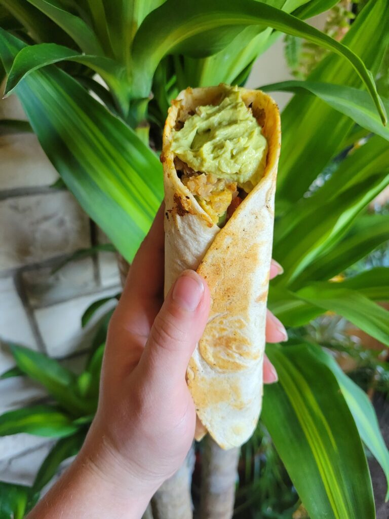 Burrito w/ Sweet Potato Quinoa & Avocado Salsa