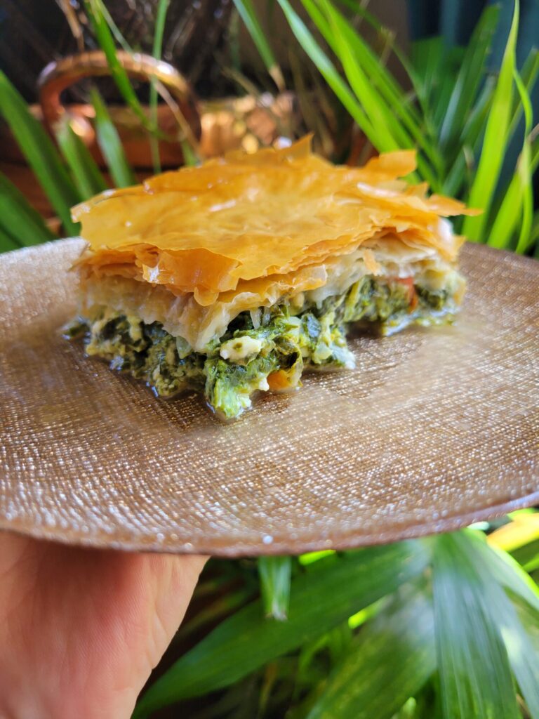Spinach Pie w/ Tomatoes