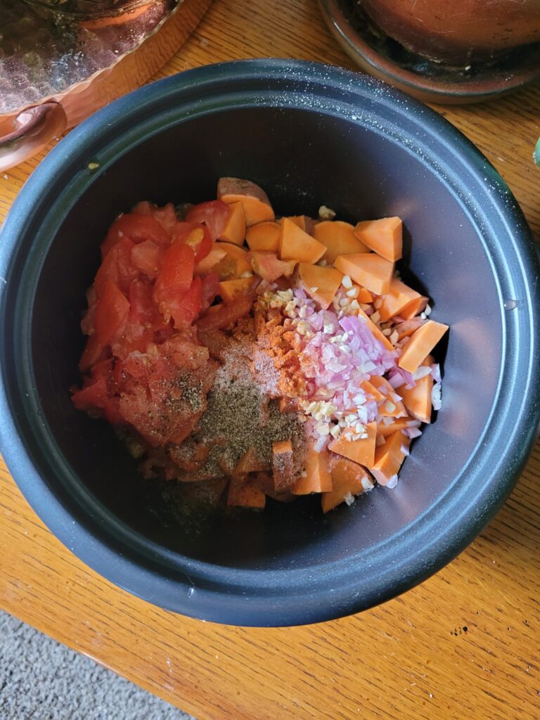 Quinoa w/ Sweet Potatoes & Tomatoes