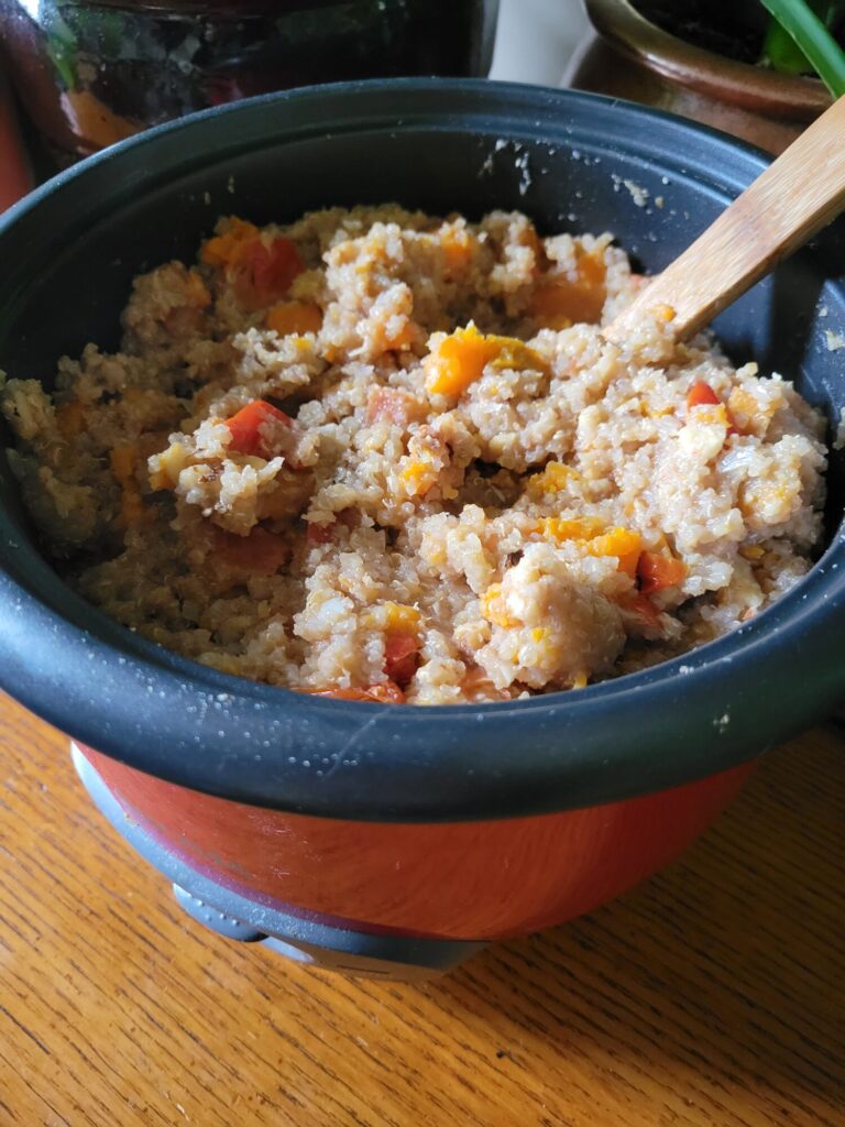 Quinoa w/ Sweet Potatoes, Shallots, & Walnuts