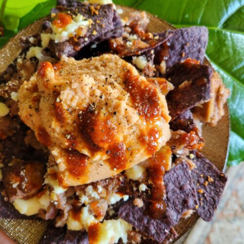 Nachos w/ Daikon Quinoa & Queso Fresco